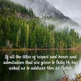 Address Him as Father